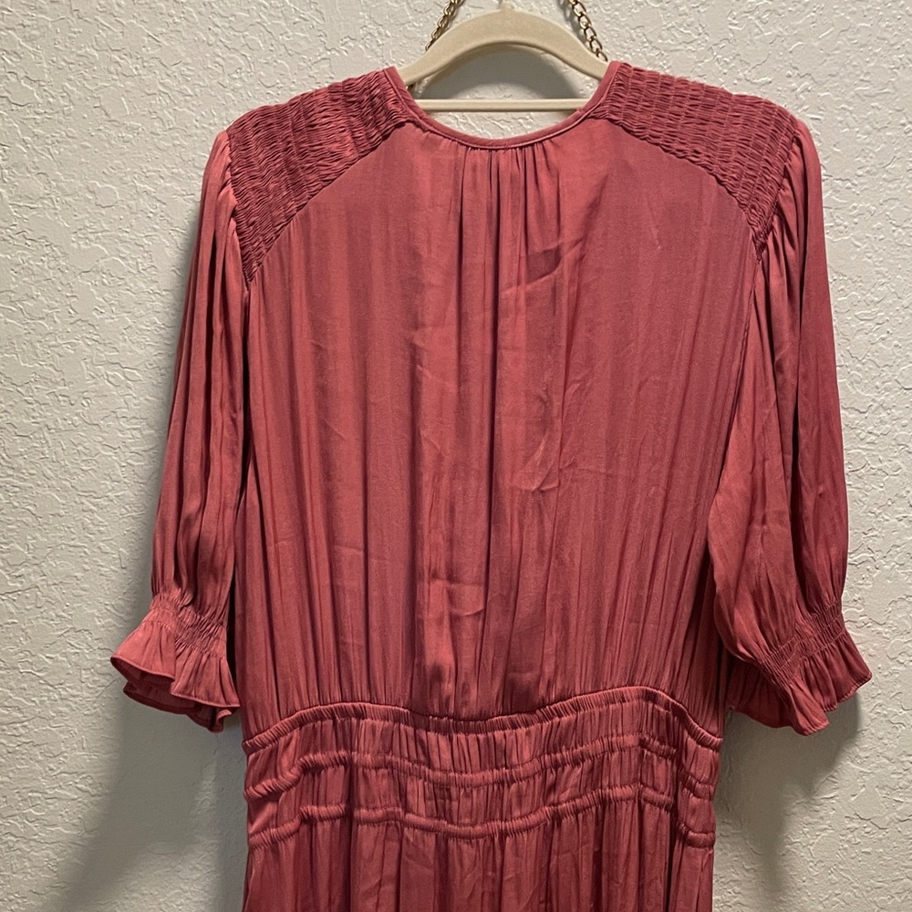 Current Air Rose Midi Dress with Ruffled Sleeves - Picture 4 of 6